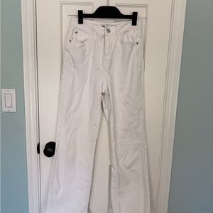 Zara Women's Cream Flare Jeans
